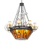 60" Shadow Pines 8 Light Antler Chandelier