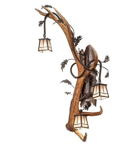 24" Elk 3 Light Antler Wall Sconce