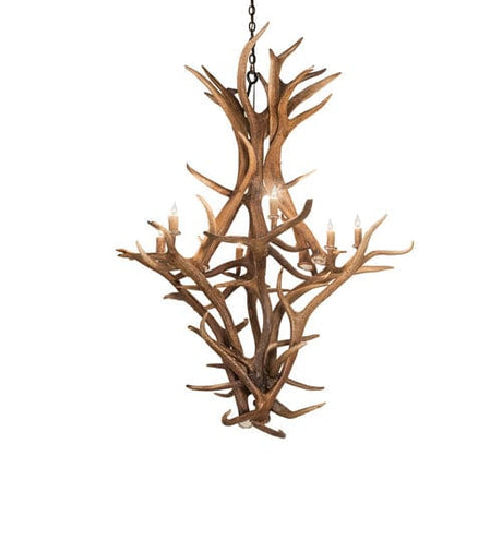 42" Elk & Mule Deer 8 Light Antler Chandelier