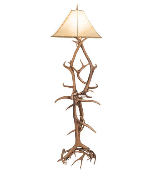 75" Elk & Mule Deer Antler Floor Lamp