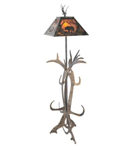 61" Morning Bear Antler Floor Lamp