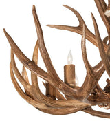 34" Elk & Mule Deer 8 Light Antler Chandelier