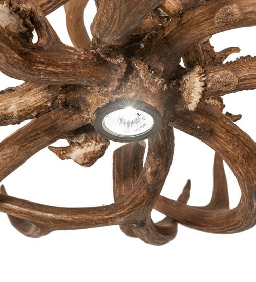 34" Elk & Mule Deer 8 Light Antler Chandelier