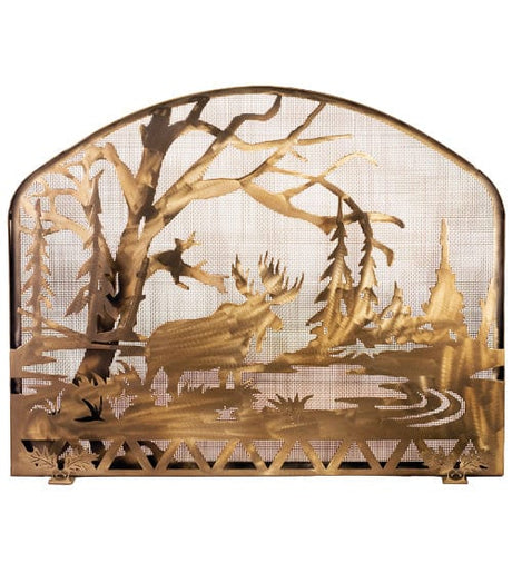 Moose Waters 39.5" Fireplace Screen