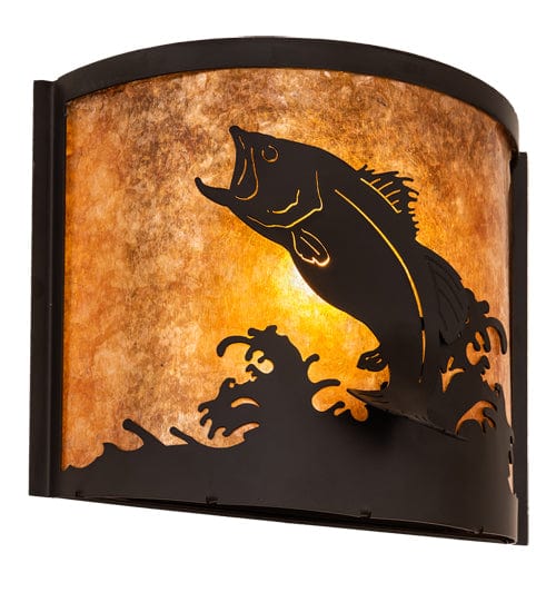 Jumping Bass 11" Wall Sconce