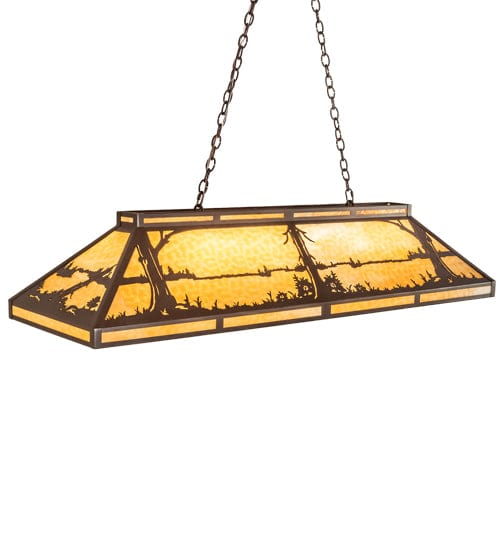 Quiet Pond 61" Skirted Oblong Pendant