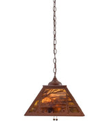 Quiet Pond 16" Square Pendant