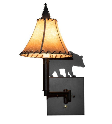 Roaming Bear 8" Swing Arm Wall Sconce