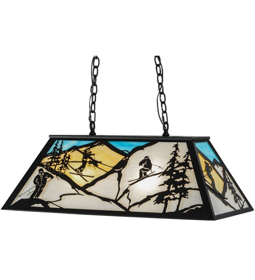 Downhill Ski 33" Oblong Pendant