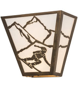 Downhill Ski 13" Wall Sconce