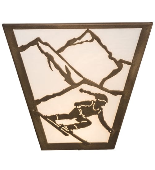 Downhill Ski 13" Wall Sconce