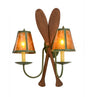 Double Paddle 2 Light 17" Wall Sconce