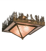 Lake Ponderosa 19" Square Flush Mount