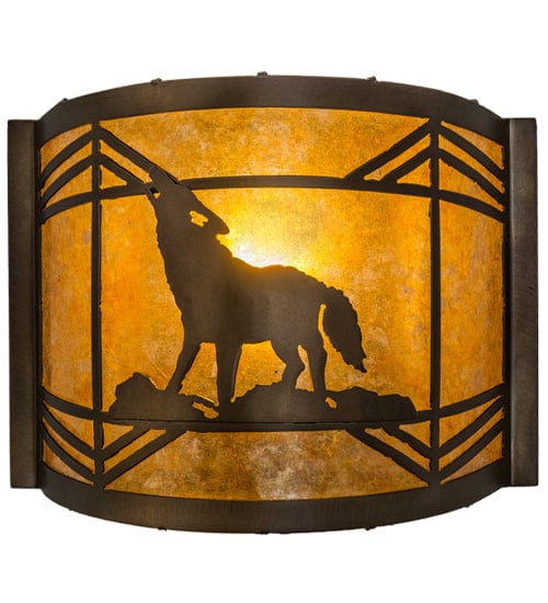 Wolf Howl 12" Wall Sconce