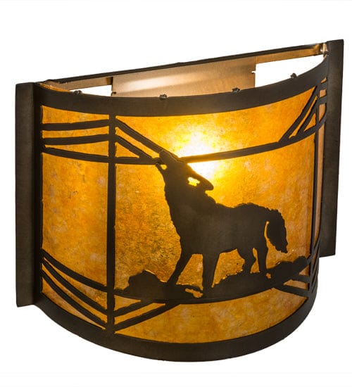 Wolf Howl 12" Wall Sconce