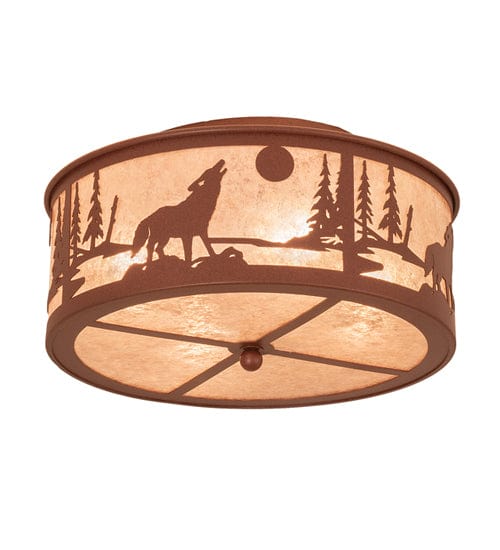 Wolf Howl 18" Flush Mount