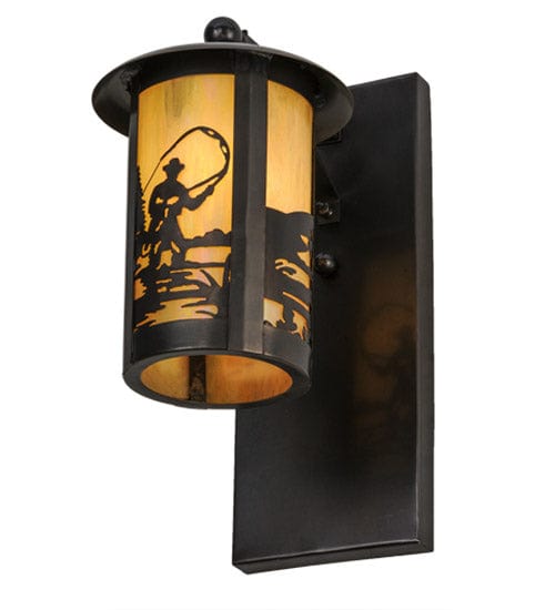 Fly Fishing Waters 8" Solid Mount Wall Sconce