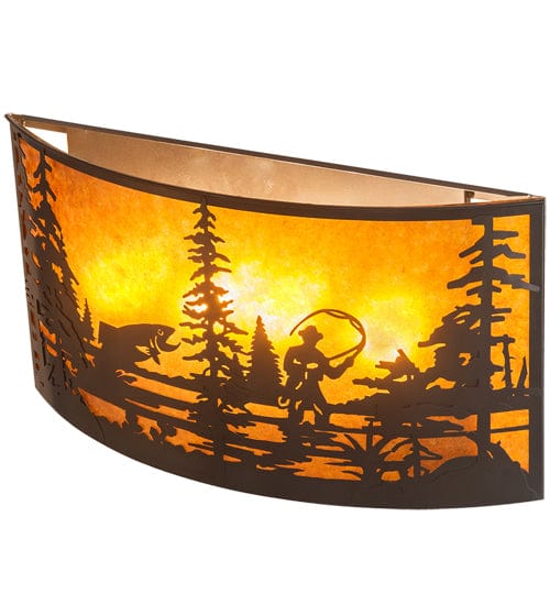 Fly Fishing Waters 32" Wall Sconce