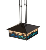 Fly Fishing Waters 17" Square Pendant