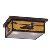 Loon Waters 16" Square Flush Mount