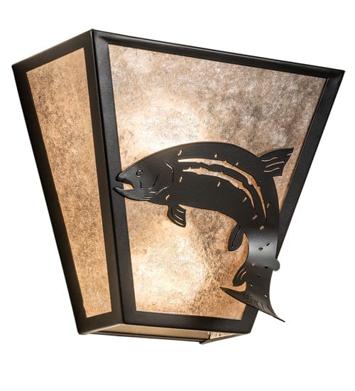 Jumping Trout 13" Wall Sconce