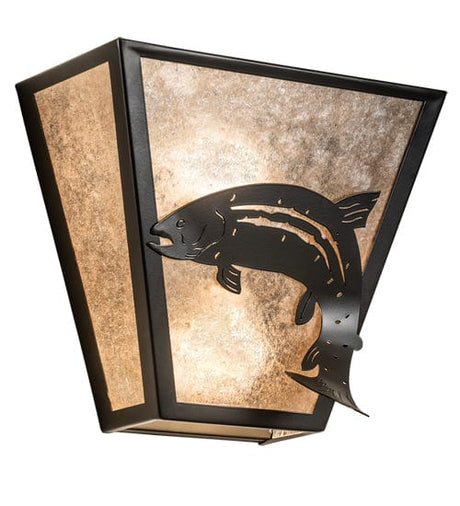 Jumping Trout 13" Wall Sconce