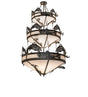 Jumping Trout 58" 3 Tier Chandelier