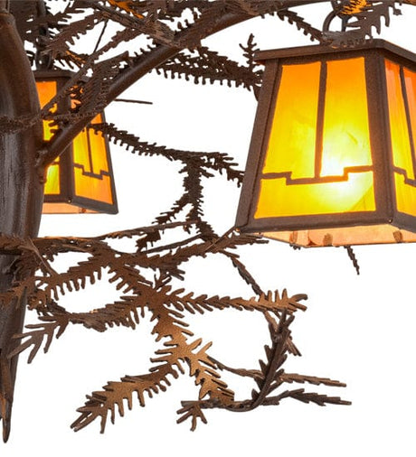 Pine Branches 48" 8 Light Chandelier