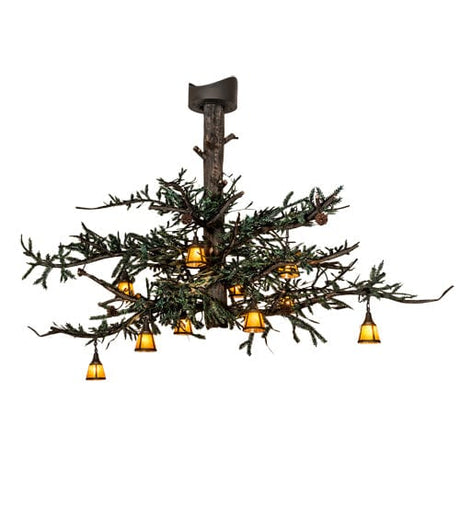 Pine Branches 110" 10 Light Chandelier