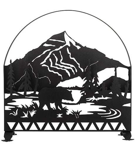 Bear Waters 30" Arched Fireplace Screen