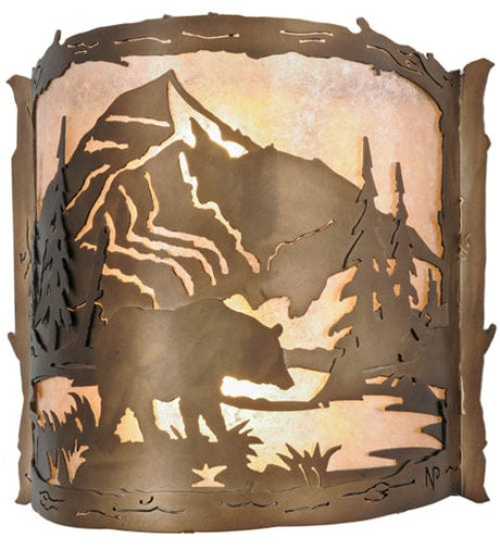 Bear Waters 15" Wall Sconce