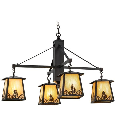 Mountain Pine 38" 4 Light Chandelier