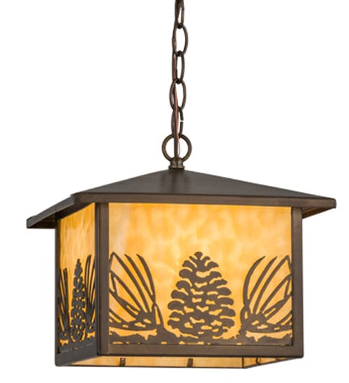 Mountain Pine 12" Square Lantern Pendant