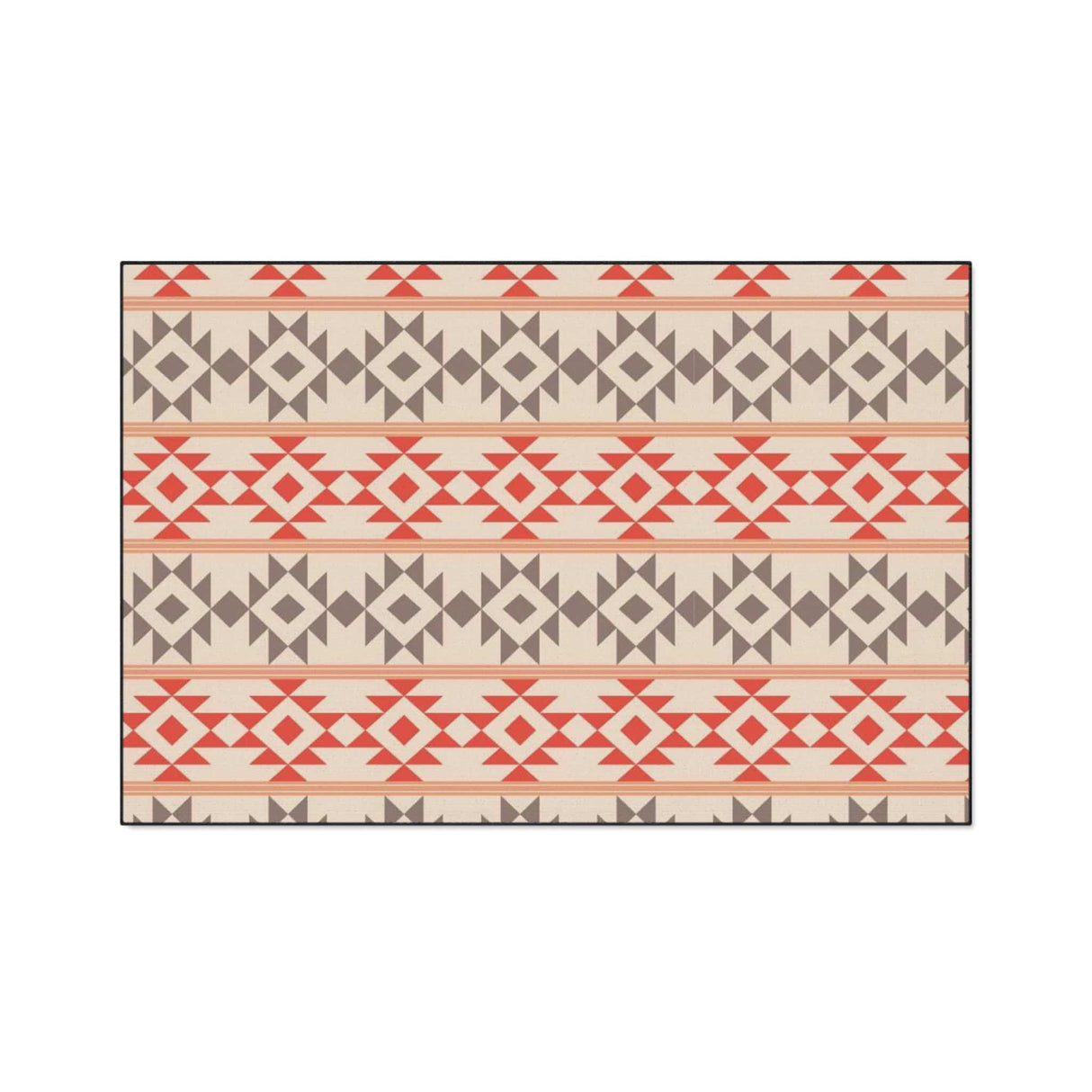 Aztec Peach Non-Slip Rug