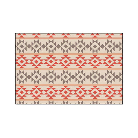 Aztec Peach Non-Slip Rug