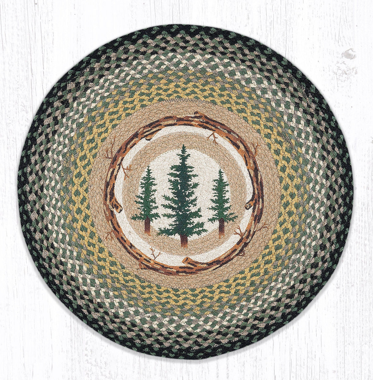 Timber Country Round Patch Rug