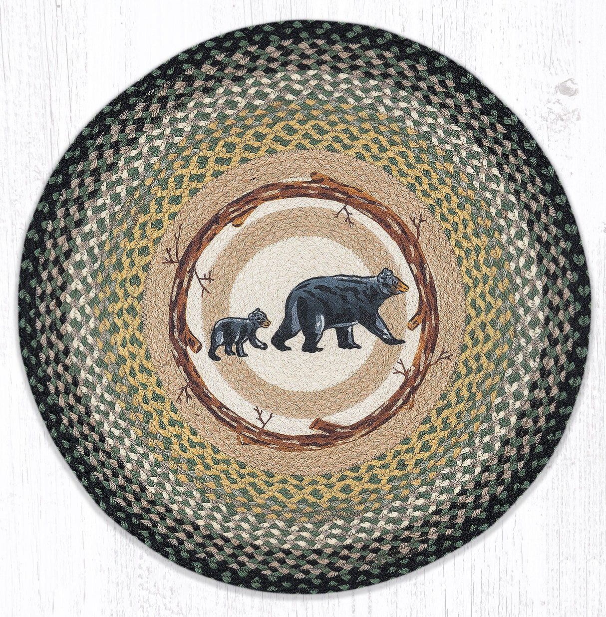 Mama Bear Round Patch Rug