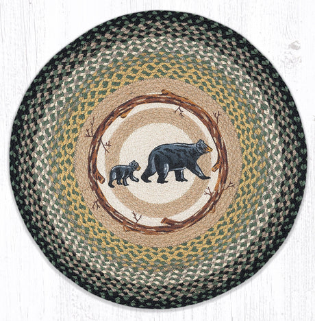 Mama Bear Round Patch Rug