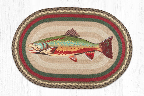 Trout Waters Oval Patch Rug