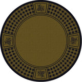 Pinecone Plaid Green 8' Round Area Rug