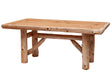 Cedar Log Trestle Dining Table