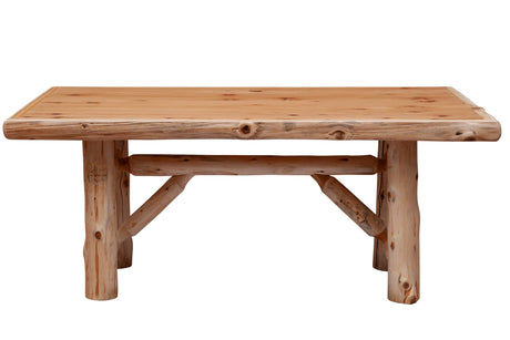 Cedar Log Trestle Dining Table