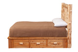 Cedar Log 3 Drawer Underbed Dresser For Platform