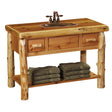 Cedar Log Freestanding Vanity