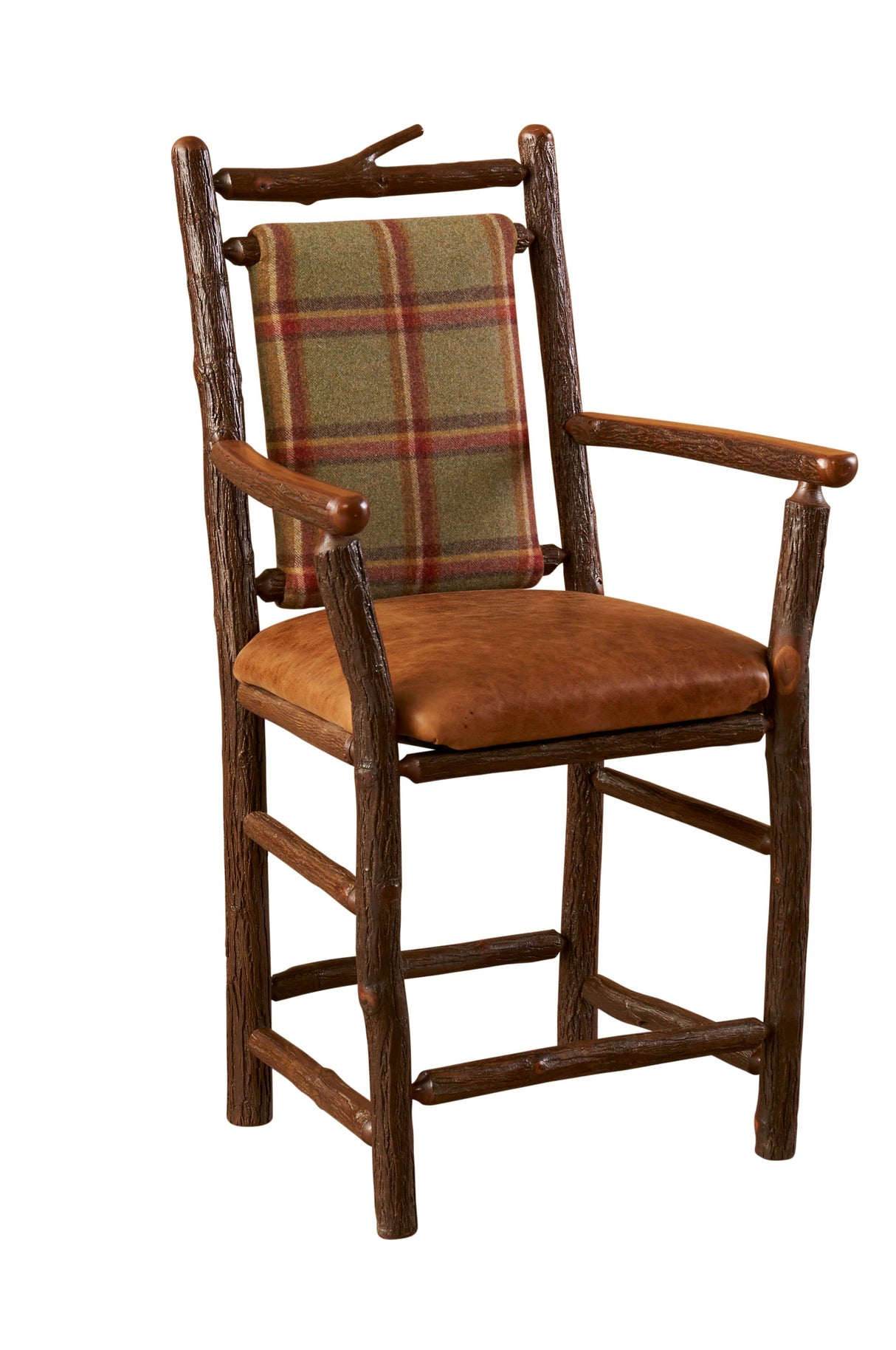 Hickory South Fork Barstool With Arms