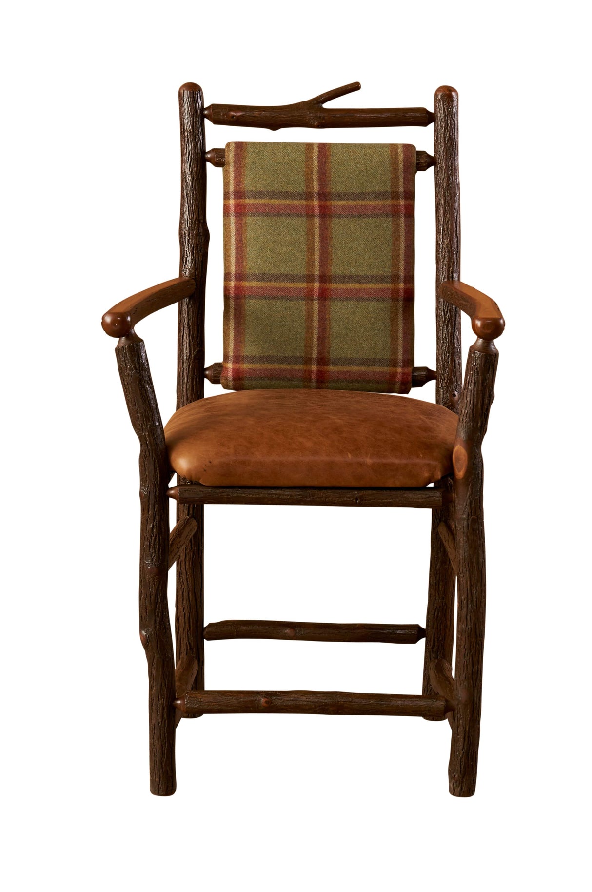 Hickory South Fork Barstool With Arms