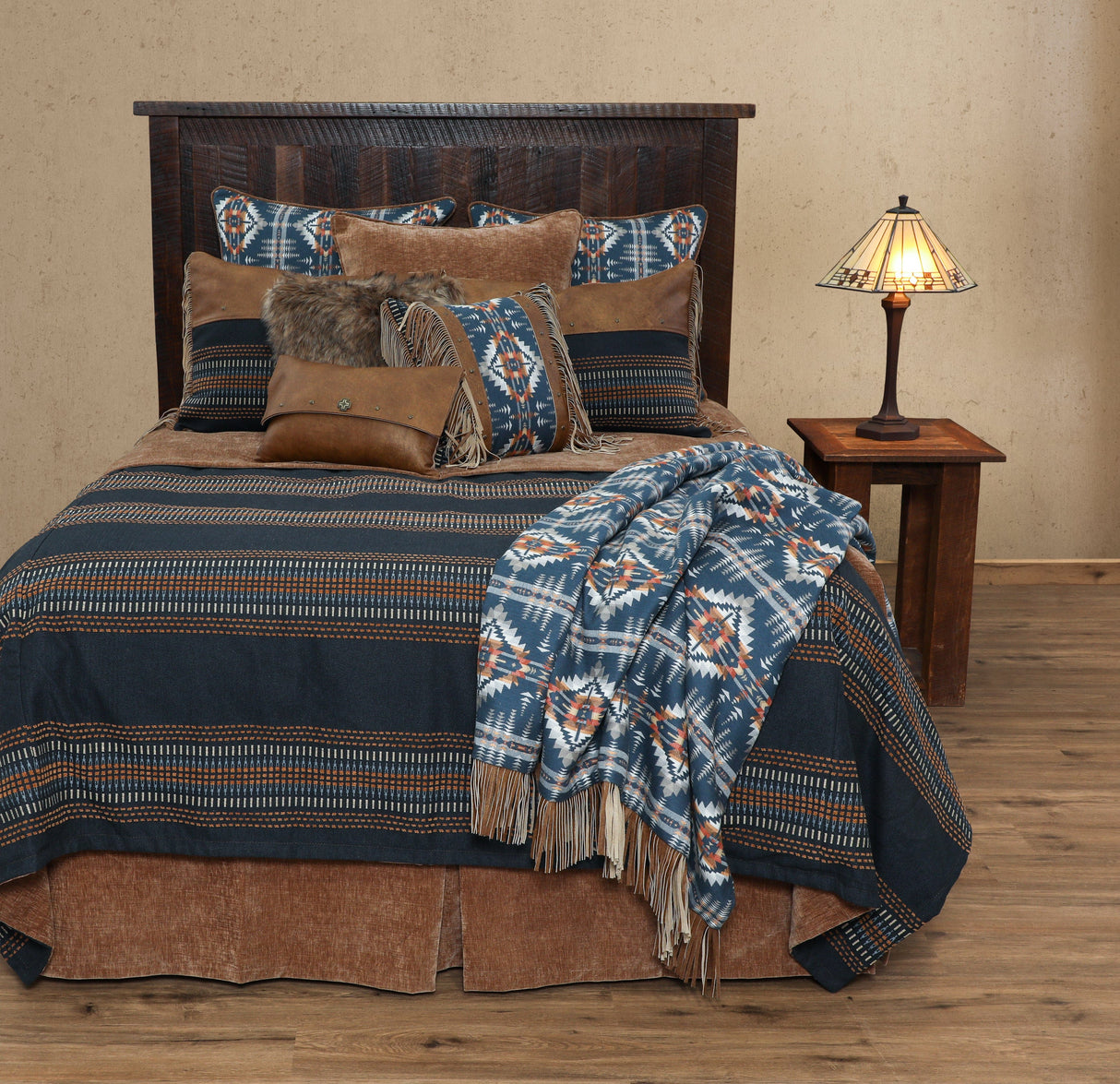 Bronco Blue Coverlet Set