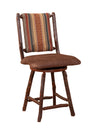 Hickory Upholstered Swivel Counter Stool