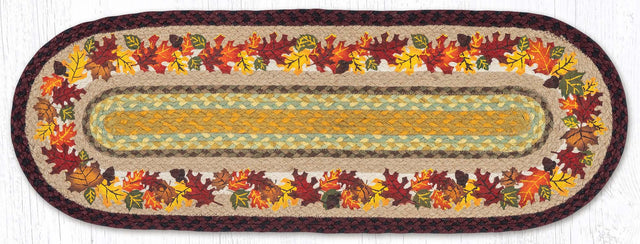 Autumn Leaves Oval Table Runner