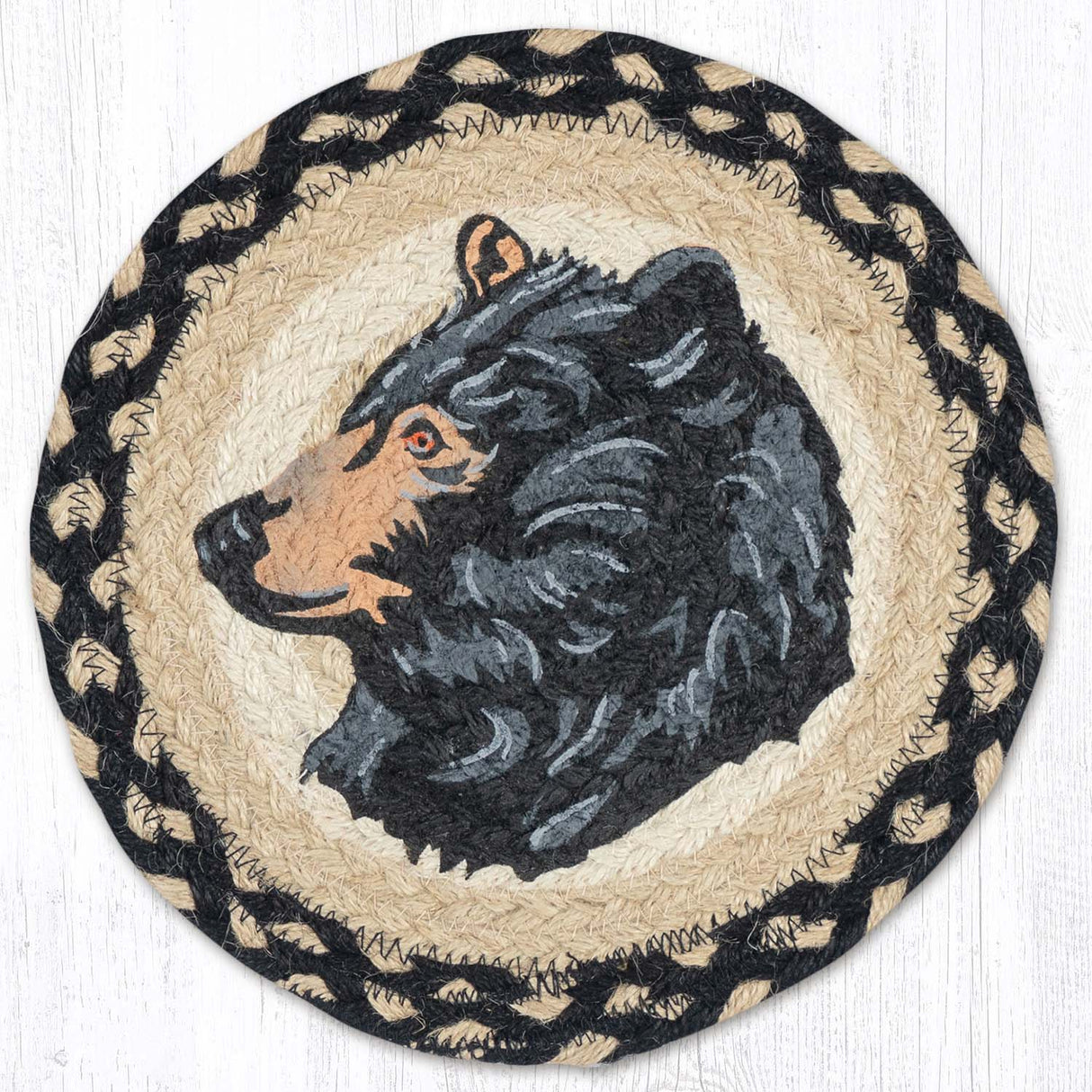 Bear Portrait Printed Round Trivet